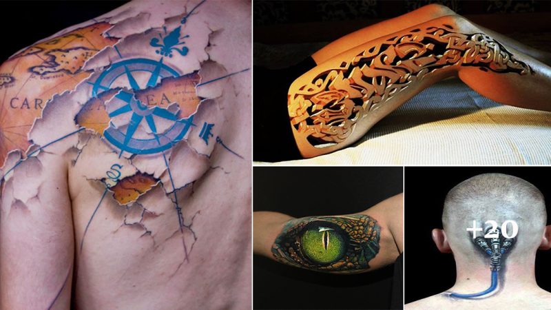 Top 3D tattoos that captivate you by the magic and monstrosity
