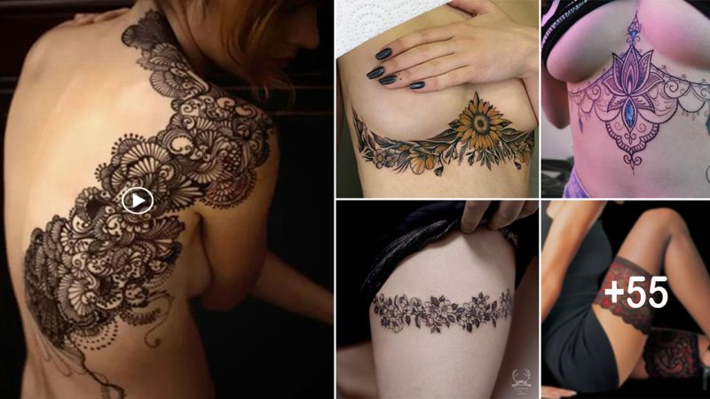 60+ Gorgeous Lace Tattoo Designs for a Feminine and Trendy Appearance