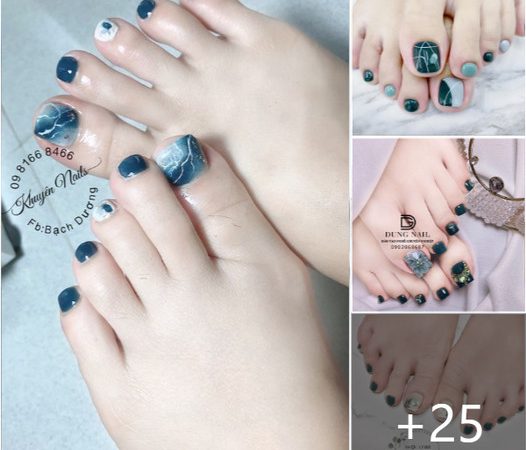 Embrace the Natural Beauty – Discover the Enchantment of Moss Green Toenails